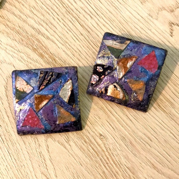 • 80’s Vintage Earrings • - Picture 3 of 8